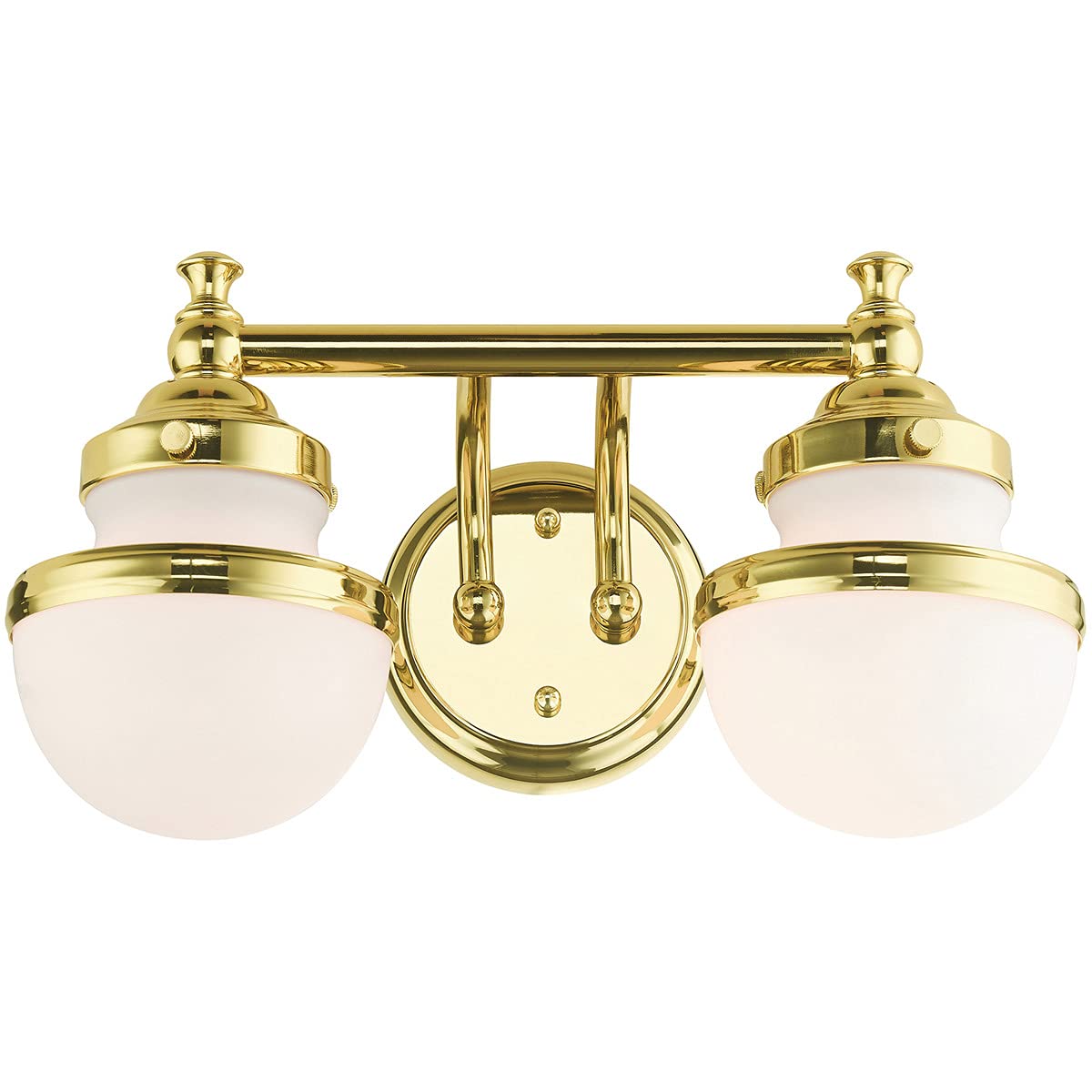 Livex Lighting 2 Light Polished Brass Bath Vanity Vanity Sconce