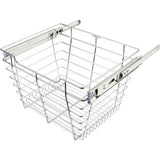 Hardware Resources POB1-141711CH Chrome Closet Pullout Basket with Slides 14"D x 17"W x 11"H