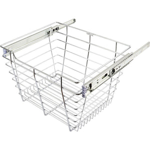 Hardware Resources POB1-141711CH Chrome Closet Pullout Basket with Slides 14