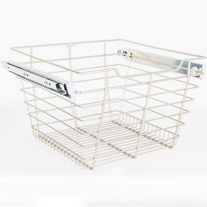 Hardware Resources POB1-141711SN Satin Nickel Closet Pullout Basket with Slides 14
