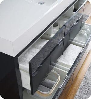 Fresca FCB8460GG Fresca Valencia 60" Dark Slate Gray Free Standing Single Sink Modern Bathroom Cabinet