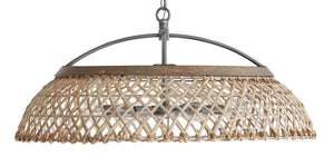 Capital Lighting 340862GK Rainey 6 Light Pendant Grey Wash and Antique Nickel