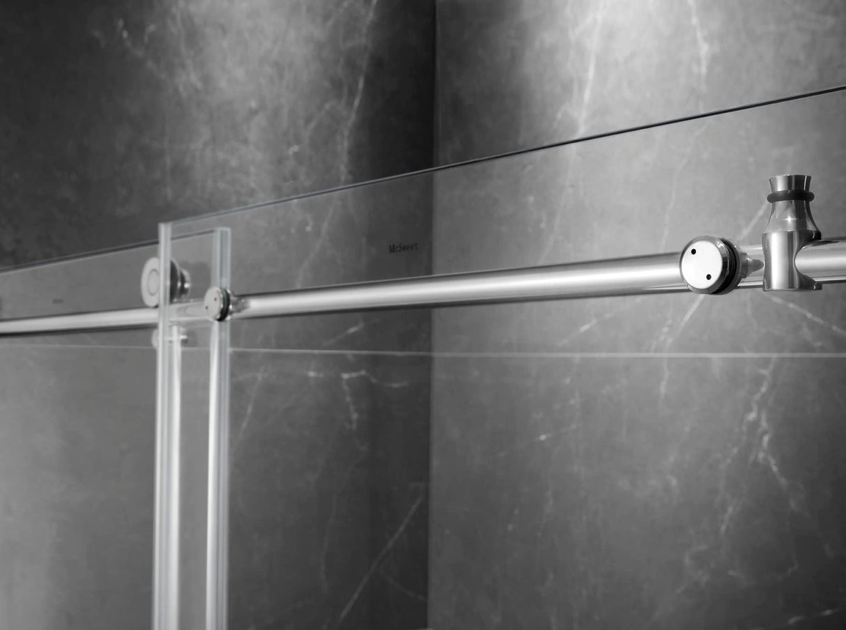 Elegant 48'' * 76'' Frameless Shower Door with Finish in Gold