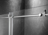 Elegant 66'' * 76'' Frameless Shower Door (Brushed Nickel)