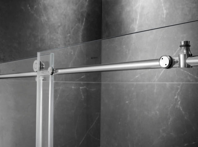 Elegant 66'' * 76'' Frameless Shower Door (Brushed Nickel)
