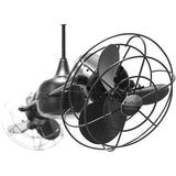 Matthews Fan DD-BK-MTL Duplo Dinamico 360” rotational dual head ceiling fan in Matte Black finish with Metal blades.