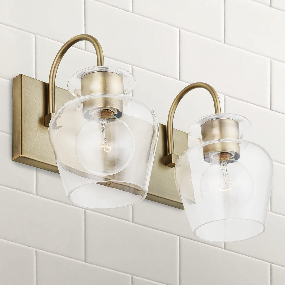 Capital Lighting 138121AD-490 Danes 2 Light Vanity Aged Brass