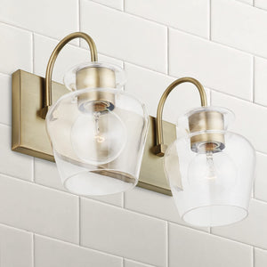 Capital Lighting 138121AD-490 Danes 2 Light Vanity Aged Brass