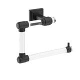 Amerock BH36062CMB Clear/Matte Black Towel Ring 5-7/16 in (138 mm) Length Towel Holder Glacio Hand Towel Holder for Bathroom Wall Small Kitchen Towel Holder Bath Accessories