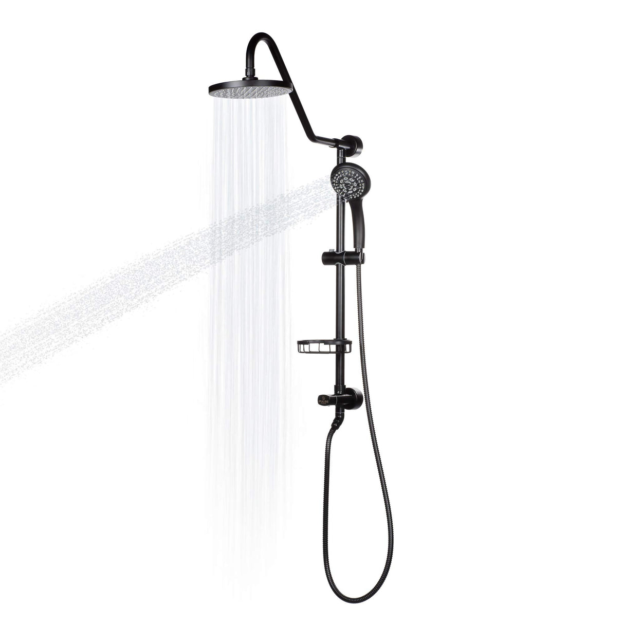 PULSE ShowerSpas 1011-MB-1.8GPM Kauai III Matte Black Shower System