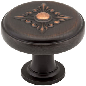 Jeffrey Alexander 417DBAC 1-3/8" Diameter Brushed Oil Rubbed Bronze Baroque Lafayette Cabinet Knob