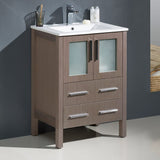 Fresca FCB6224ES-I Fresca Torino 24" Espresso Modern Bathroom Cabinet w/ Integrated Sink