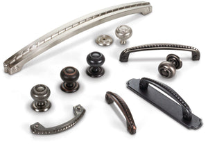 Jeffrey Alexander Z261-96-SN 96 mm Center-to-Center Satin Nickel Rope Rhodes Cabinet Pull