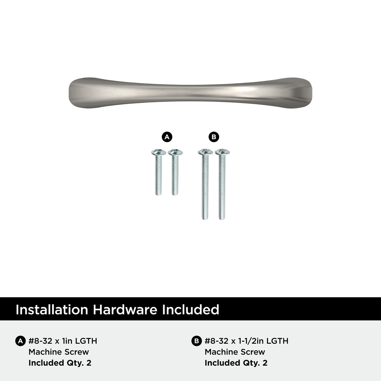 Amerock BP37230G10 Satin Nickel Cabinet Pull 3 inch (76mm) Center-to-Center Cabinet Hardware Vaile Furniture Hardware Drawer Pull