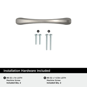 Amerock BP37230G10 Satin Nickel Cabinet Pull 3 inch (76mm) Center-to-Center Cabinet Hardware Vaile Furniture Hardware Drawer Pull