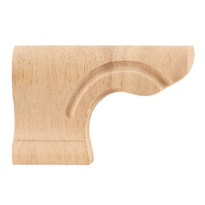 Hardware Resources PFL-CH 6" W x 1-1/8" D x 4" H Cherry Left Rounded Pedestal Foot