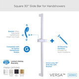 Gerber D461734BN Brushed Nickel Square Versa 30" Slide Bar