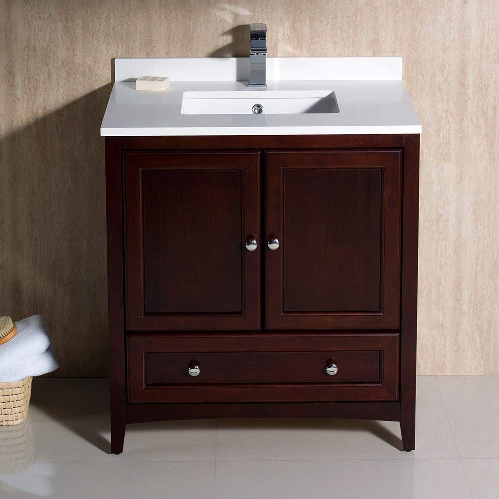 Fresca FCB2030AW-CWH-U Antique White Bathroom Cabinet