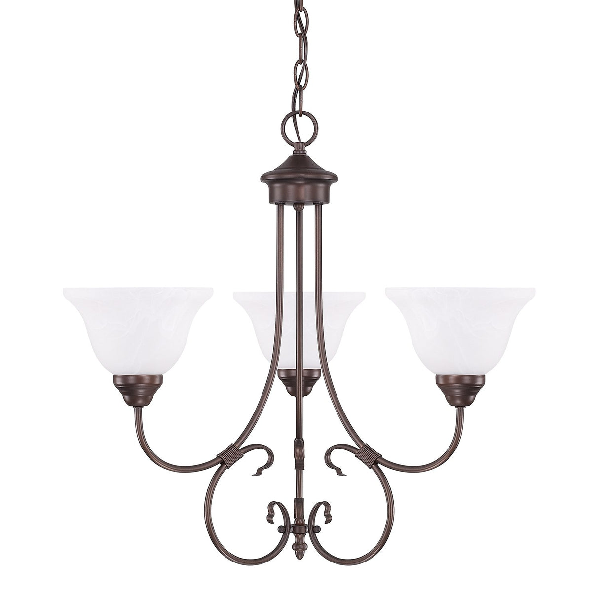 Capital Lighting 3223BZ-220 Hometown 3 Light Chandelier Bronze