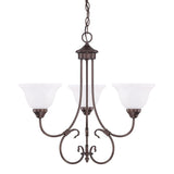 Capital Lighting 3223BZ-220 Hometown 3 Light Chandelier Bronze