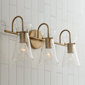 Capital Lighting 142431AD Mila 3 Light Vanity Aged Brass