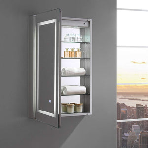 Fresca FMC022436-L Fresca Spazio 24" Wide x 36" Tall Bathroom Medicine Cabinet w/ LED Lighting & Defogger