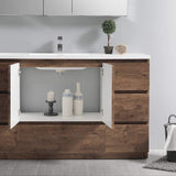 Fresca FCB9360RW-S-I Fresca Lazzaro 60" Rosewood Free Standing Modern Bathroom Cabinet w/ Integrated Single Sink