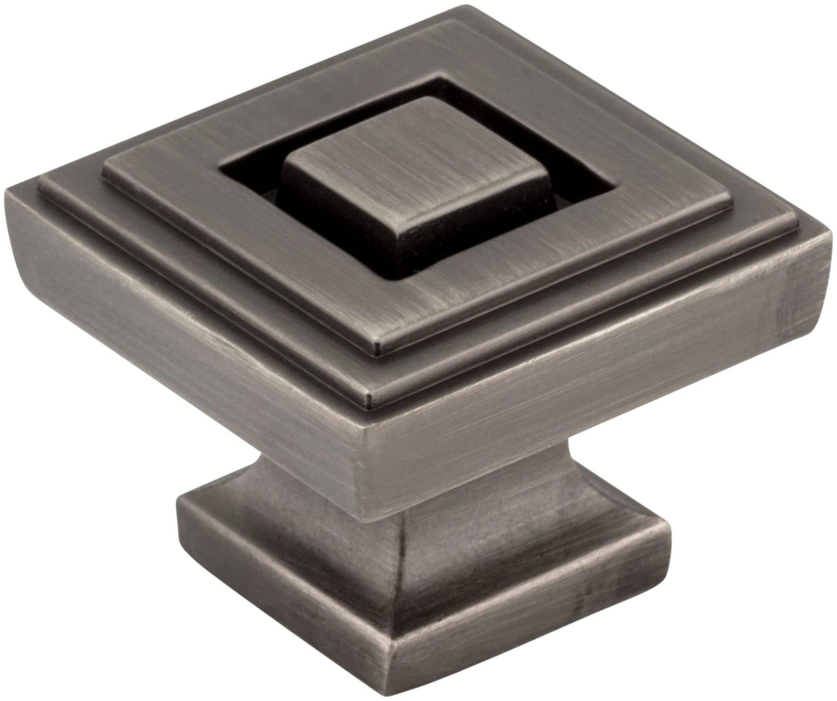 Jeffrey Alexander 585L-BNBDL 1-1/4" Overall Length Brushed Pewter Square Delmar Cabinet Knob