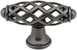 Jeffrey Alexander 749SIM 2-5/16" Overall Length Distressed Antique Silver Birdcage Tuscany Cabinet "T" Knob