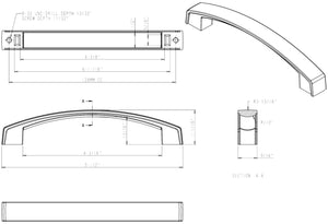 Jeffrey Alexander 549-128MB 128 mm Center-to-Center Matte Black Square Merrick Cabinet Pull