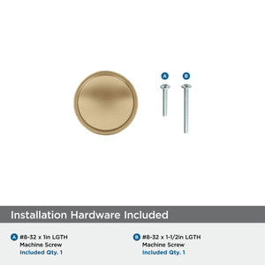 Amerock Cabinet Knob |Champagne Bronze 1-3/16 in (30 mm) Diameter Drawer Knob Westerly Kitchen and Bath Hardware Furniture Hardware