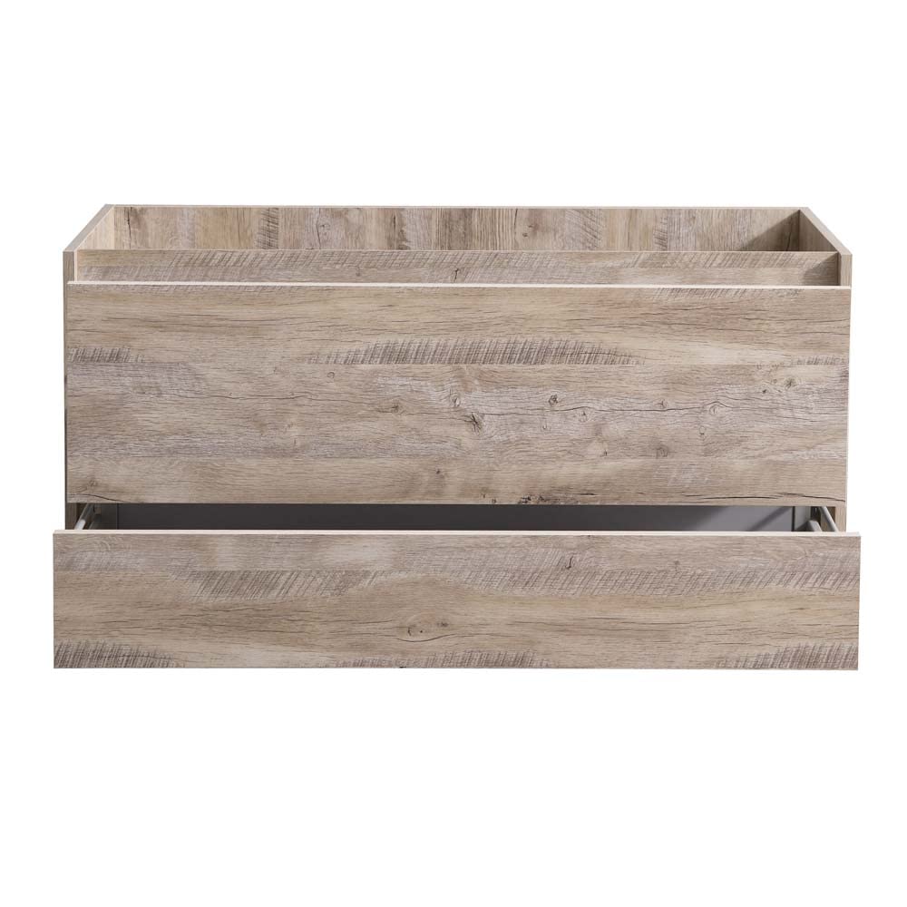 Fresca FCB9248RNW Fresca Catania 48" Rustic Natural Wood Wall Hung Modern Bathroom Cabinet