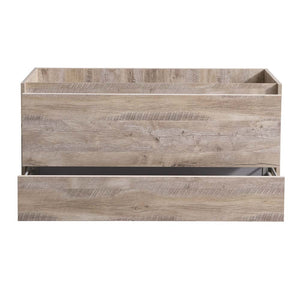 Fresca FCB9248RNW Fresca Catania 48" Rustic Natural Wood Wall Hung Modern Bathroom Cabinet