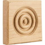 Hardware Resources ROS4OK 4" W x 1" D x 4" H Oak Beveled Edge Rosette