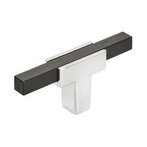 Amerock BP6726BMB Kitchen Cabinet Door or Drawer Knob Polished Chrome/Brushed Matte Black 2-3/4 inch (70 mm) Length Urbanite 1 Pack Furniture Hardware Bathroom Cabinet Hardware