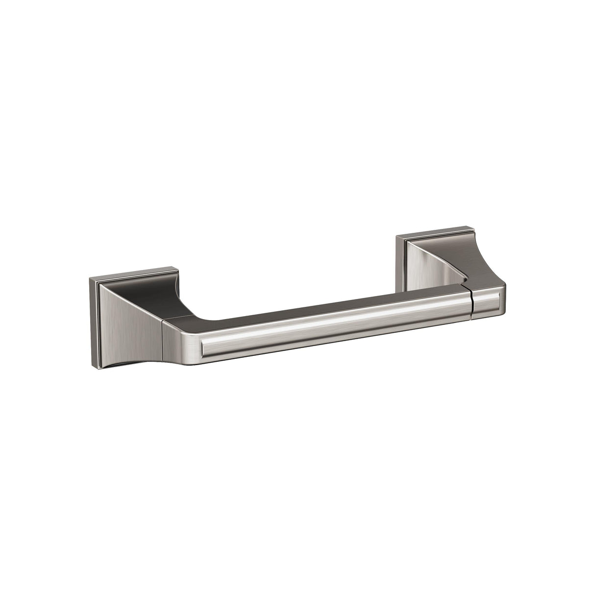Amerock BH36021G10 Brushed Nickel Pivoting Double Post Toilet Paper Holder 8-13/16 in. (224 mm) Toilet Tissue Holder Mulholland Bath Tissue Holder Bathroom Hardware Bath Accessories