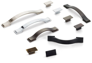 Jeffrey Alexander 80152-96BNBDL 96 mm Center-to-Center Brushed Pewter Strap Mirada Cabinet Pull