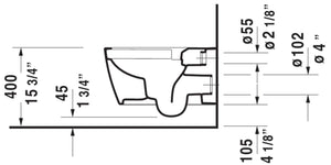 Duravit 2529090092 ME Starck Wall-Mounted Toilet