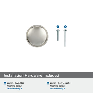 Amerock Cabinet Knob Polished Nickel 1-3/16 inch (30 mm) Diameter Westerly 1 Pack Drawer Knob Cabinet Hardware
