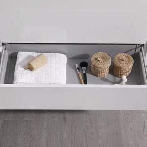 Fresca FVN9236WH Fresca Catania 36" Glossy White Wall Hung Modern Bathroom Vanity w/ Medicine Cabinet