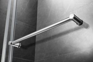 Elegant 66'' * 76'' Frameless Shower Door (Brushed Nickel)