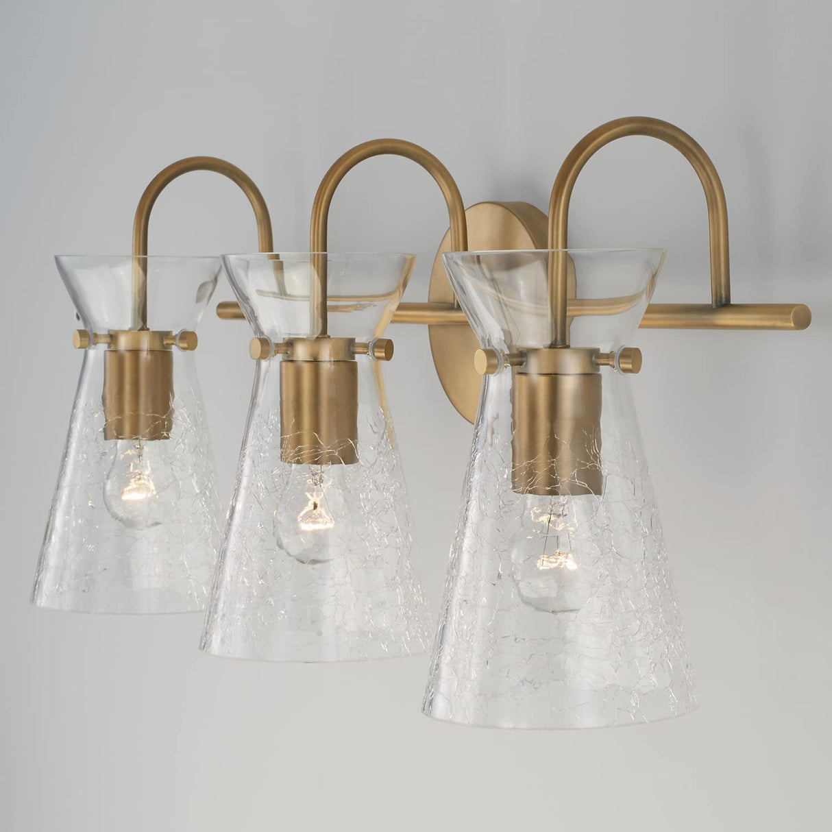Capital Lighting 142431AD Mila 3 Light Vanity Aged Brass