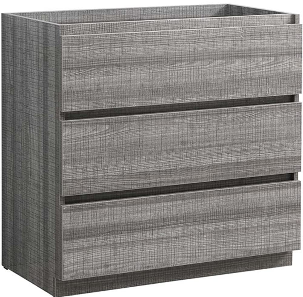 Fresca FCB9336HA Fresca Lazzaro 36" Glossy Ash Gray Free Standing Modern Bathroom Cabinet