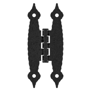 Amerock Cabinet Hinge 3-1/2 inch (89 mm) Length Hinge Colonial Black 2 Pack Non Self-Closing Hinge H-Type Hinge Cabinet Door Hinge