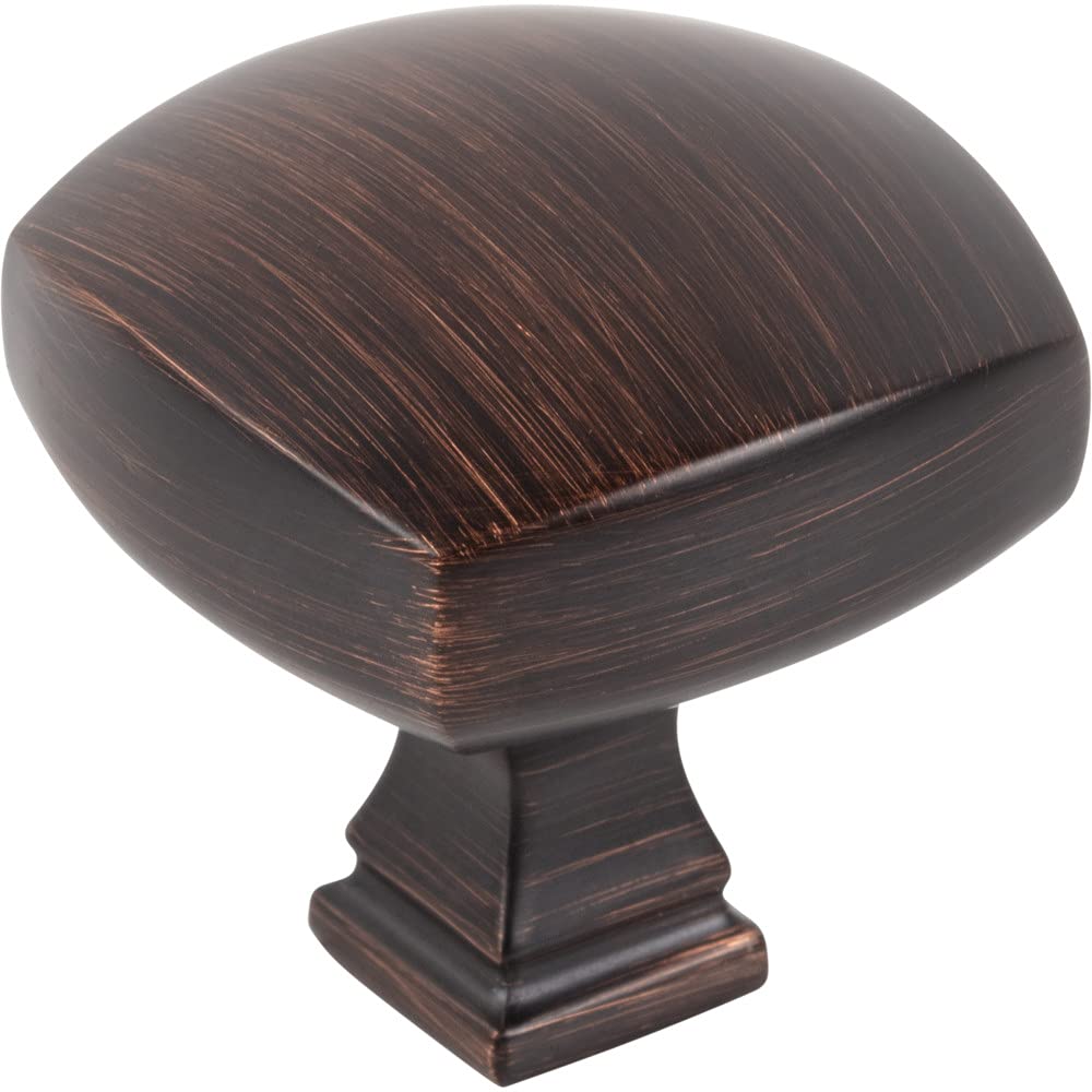 Jeffrey Alexander 278L-DBAC 1-3/8" Overall Length Brushed Oil Rubbed Bronze Square Audrey Cabinet Knob