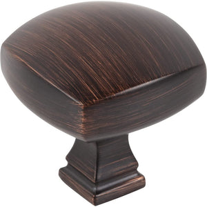 Jeffrey Alexander 278L-DBAC 1-3/8" Overall Length Brushed Oil Rubbed Bronze Square Audrey Cabinet Knob
