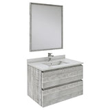 Fresca FVN3130ASH Fresca Formosa 30" Wall Hung Modern Bathroom Vanity w/ Mirror in Ash