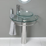Fresca FVN1060 Fresca Attrazione 30" Modern Glass Bathroom Vanity w/ Frosted Edge Mirror