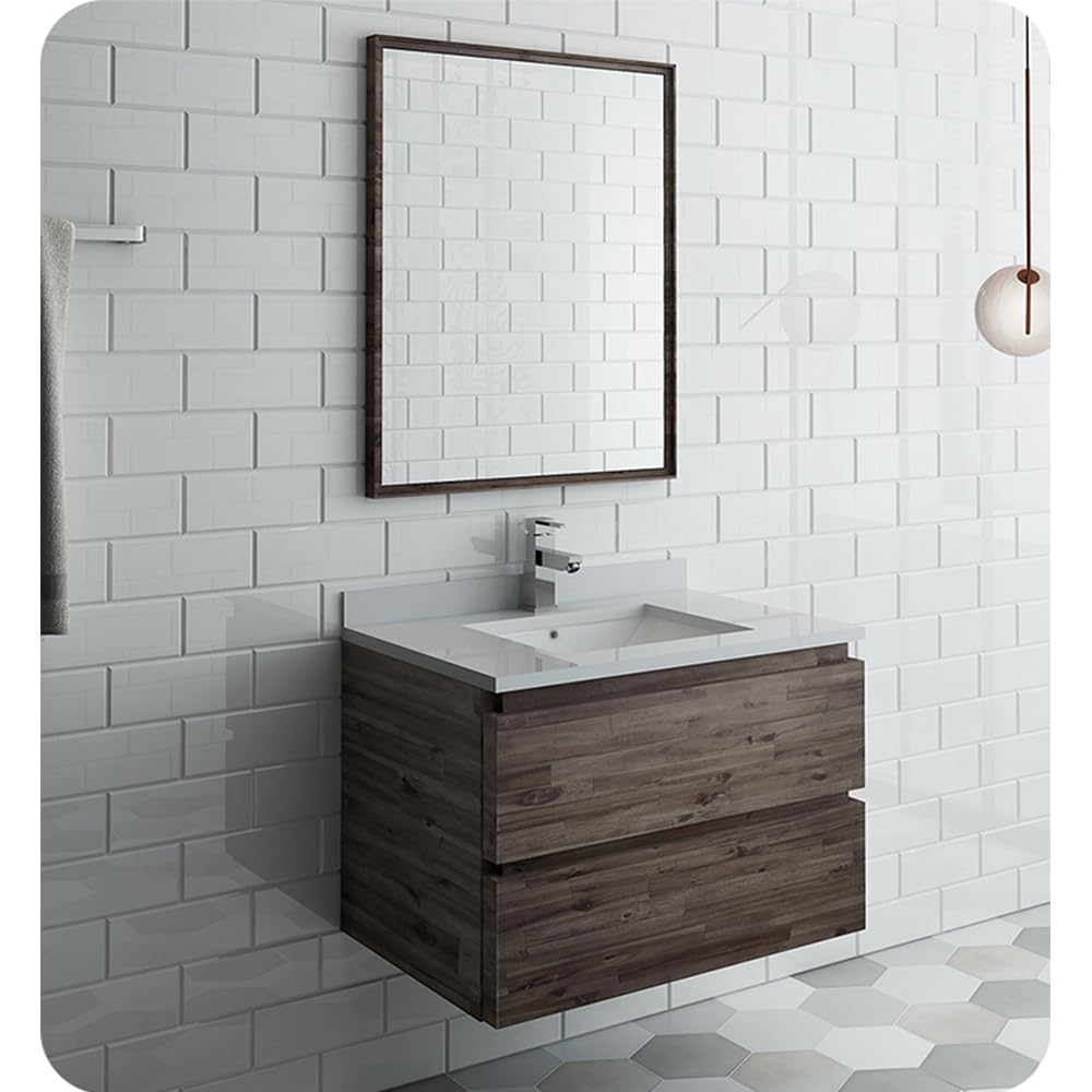 Fresca FVN3130ACA Fresca Formosa 30" Wall Hung Modern Bathroom Vanity w/ Mirror