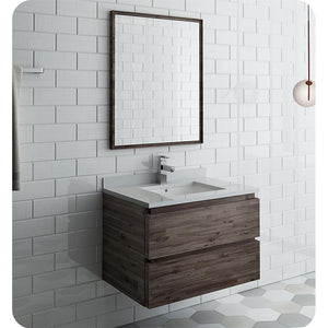 Fresca FVN3130ACA Fresca Formosa 30" Wall Hung Modern Bathroom Vanity w/ Mirror